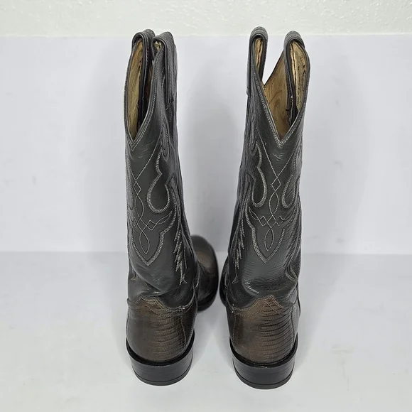 Tony Lama Nacogdoches Teju Lizard Round Toe Western Boots Men's Size 9.5 - Picture 6 of 10